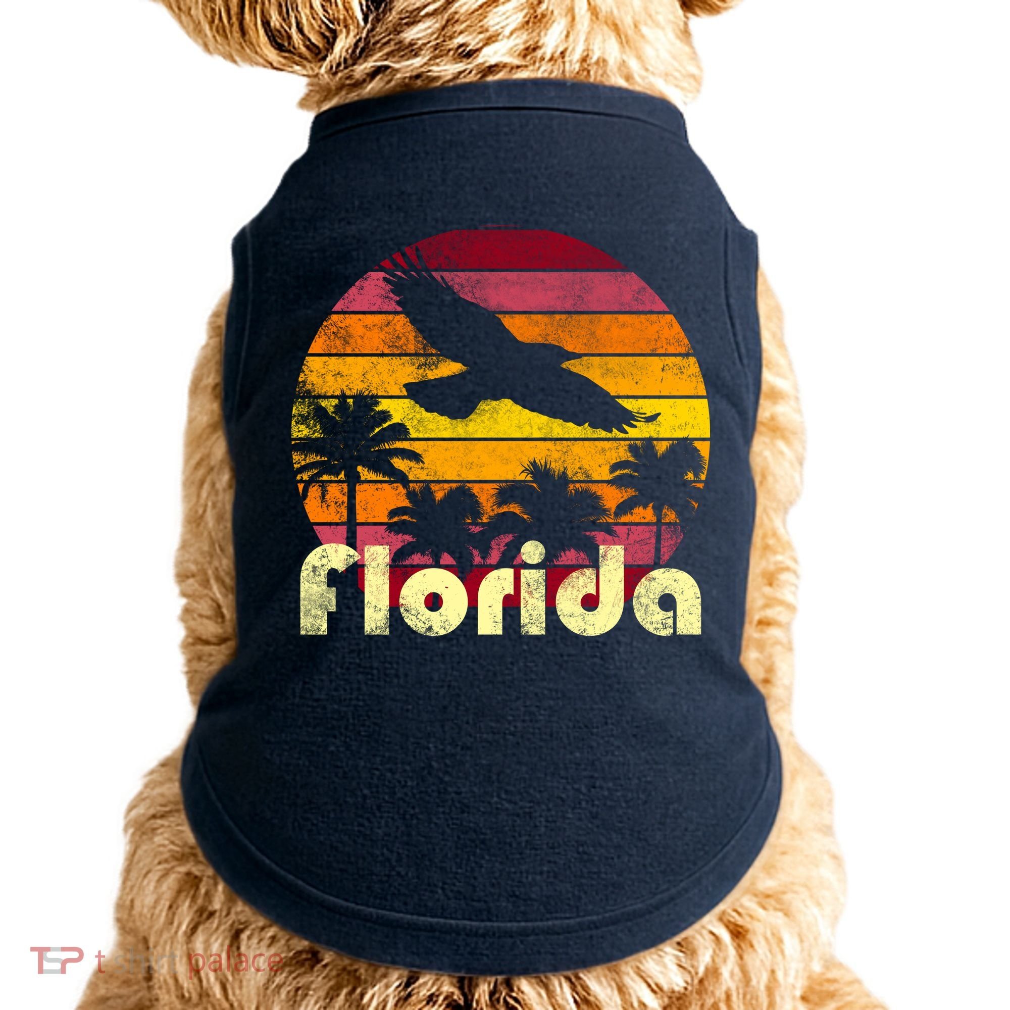 Florida Retro Sunset Doggie Tank