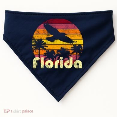 Florida Retro Sunset USA-Made Doggie Bandana