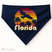 Florida Retro Sunset USA-Made Doggie Bandana thumb 0