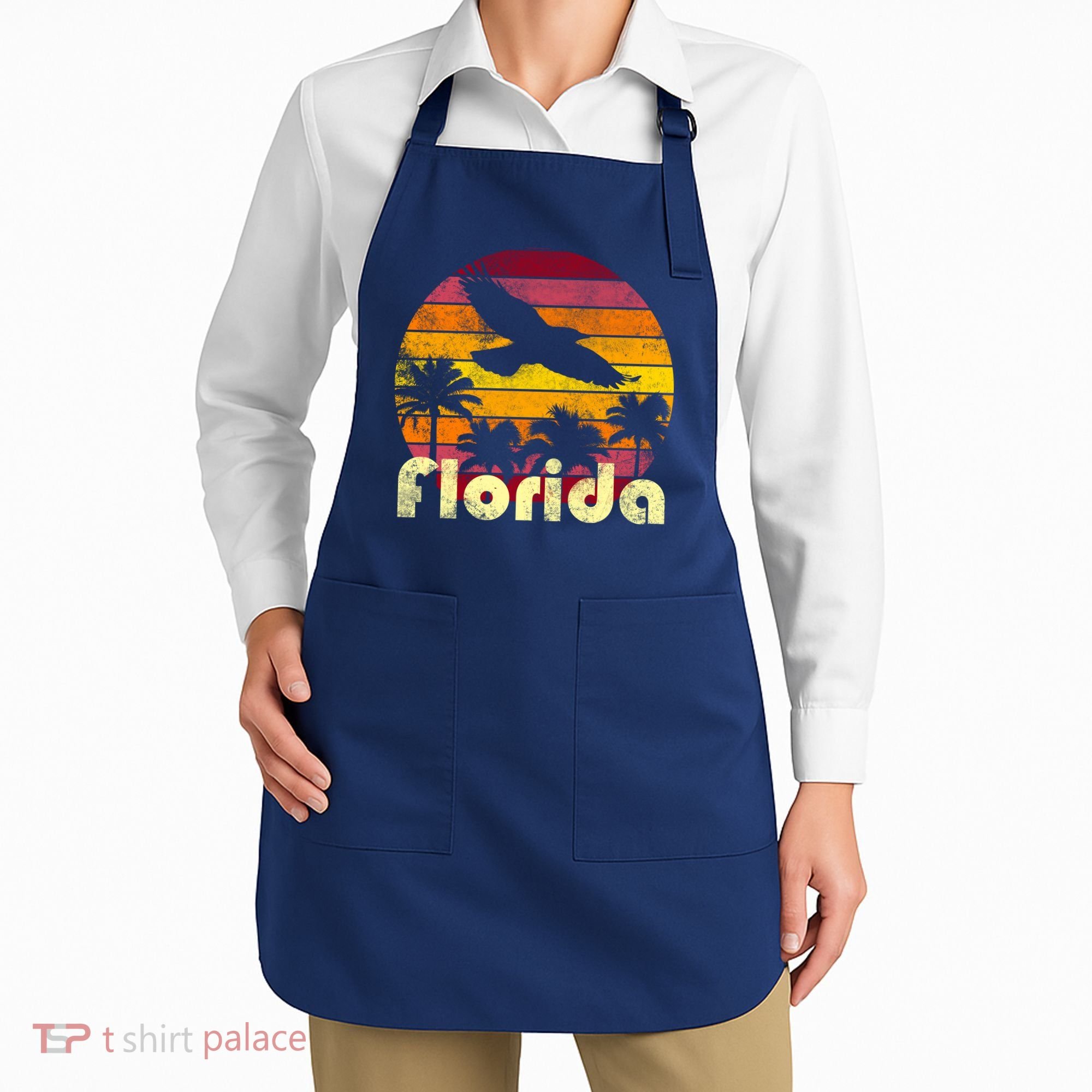 Florida Retro Sunset Apron
