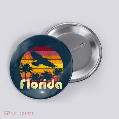 Florida Retro Sunset Button