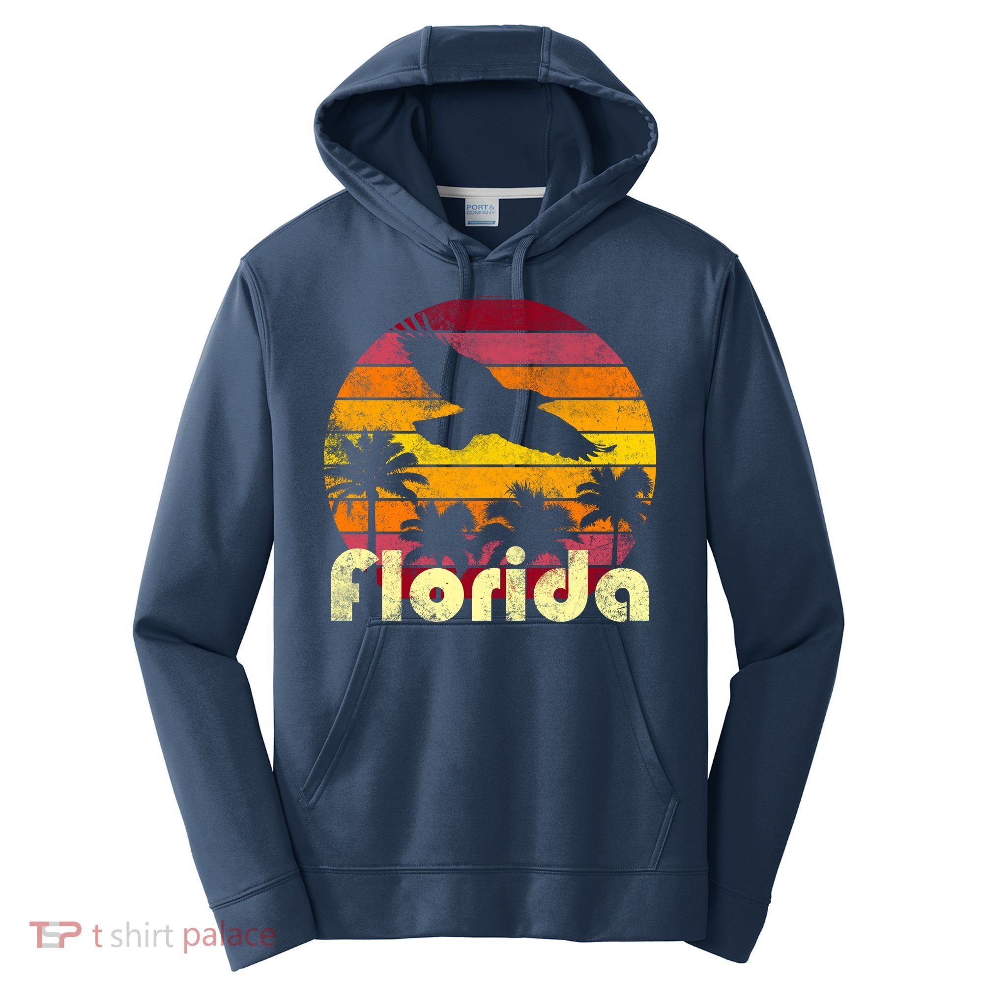 Florida Retro Sunset Performance Fleece Hoodie