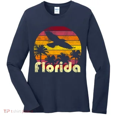 Florida Retro Sunset Women's Long Sleeve Shirt