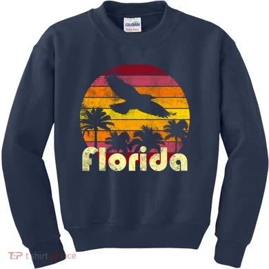 Florida Retro Sunset Kids Sweatshirt