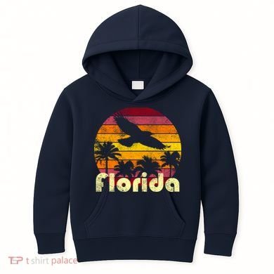 Florida Retro Sunset Kids Hoodie