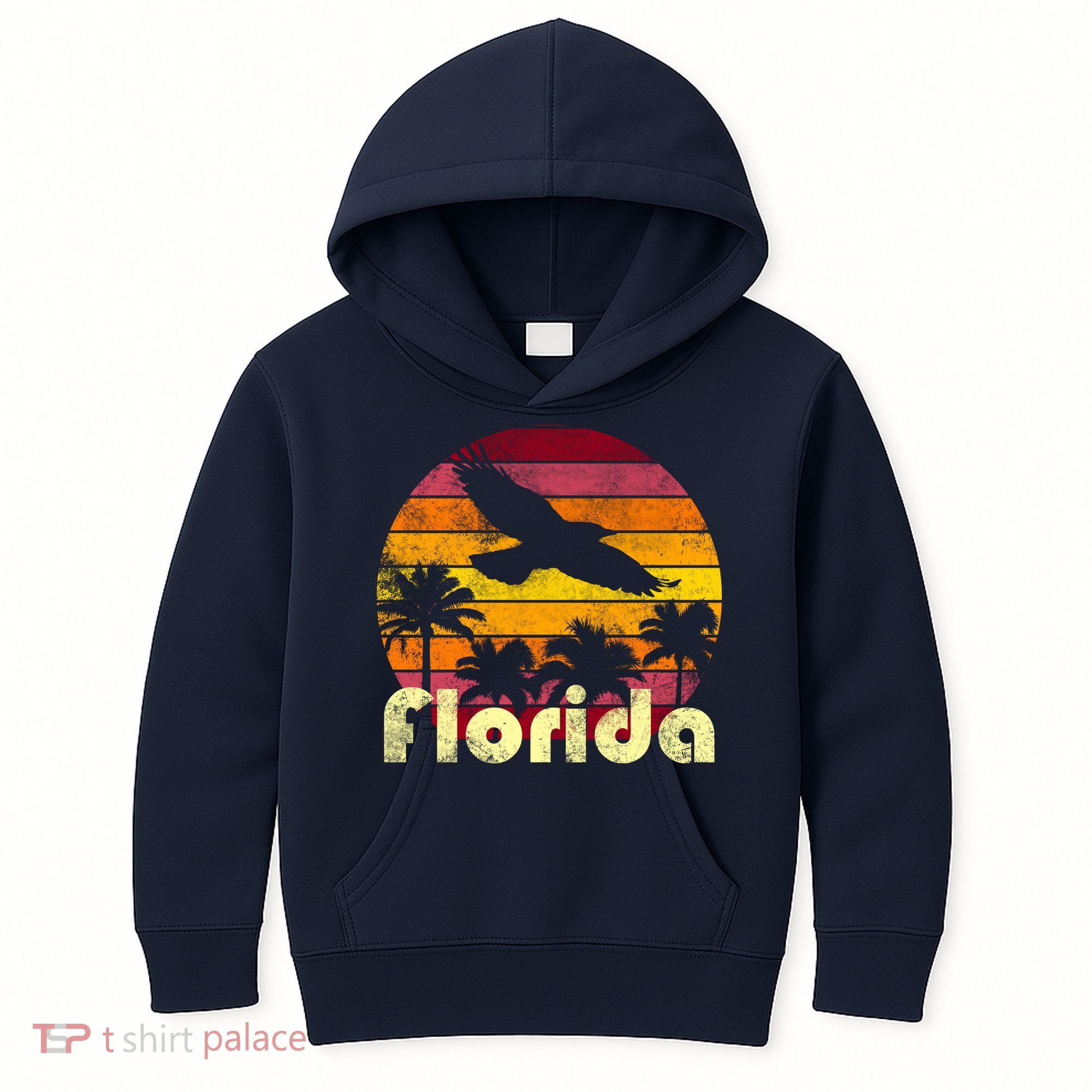 Florida Retro Sunset Kids Hoodie