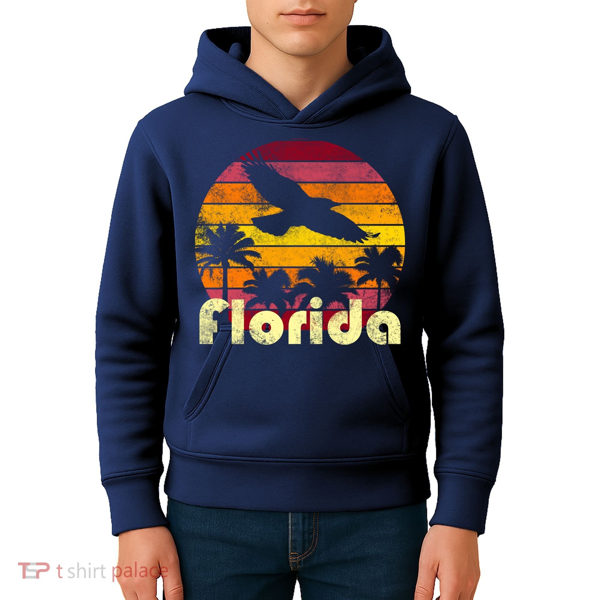 Florida Retro Sunset Kids Hoodie