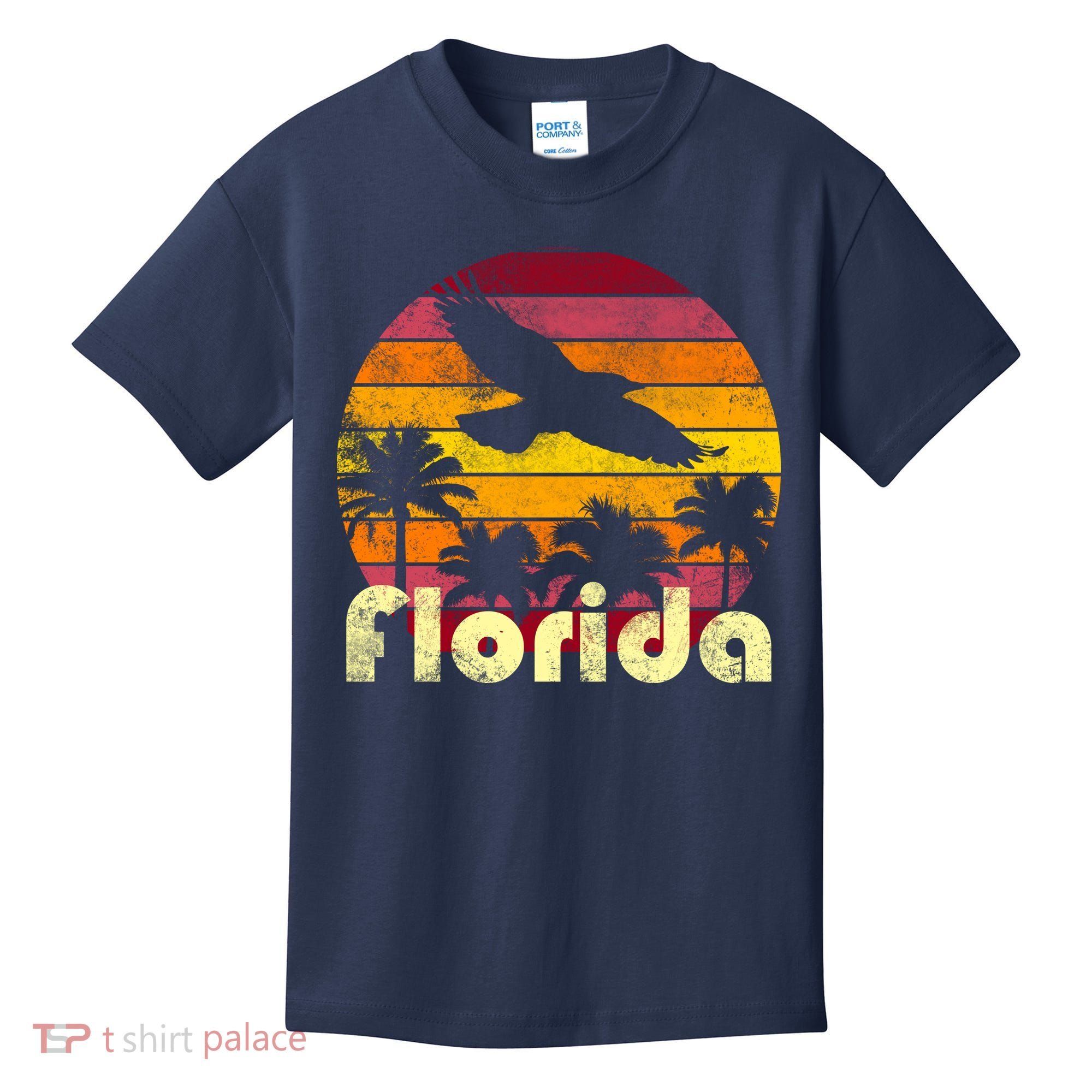 Florida Retro Sunset Kids T-Shirt