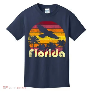 Florida Retro Sunset Kids T-Shirt