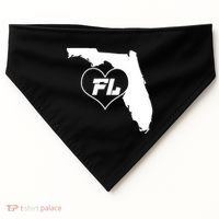 Florida State FL Heart USA-Made Doggie Bandana thumb 0