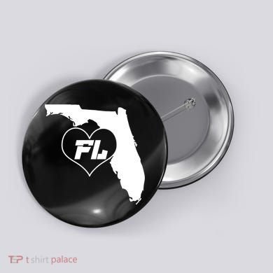 Florida State FL Heart Button