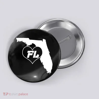 Florida State FL Heart Button