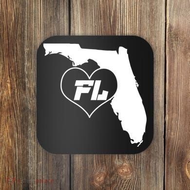 Florida State FL Heart Coaster