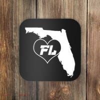 Florida State FL Heart Coaster thumb 0