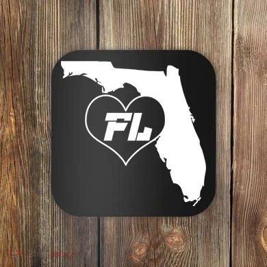Florida State FL Heart Coaster