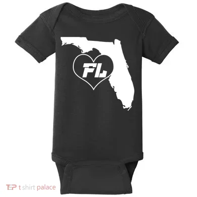 Florida State FL Heart Baby Bodysuit