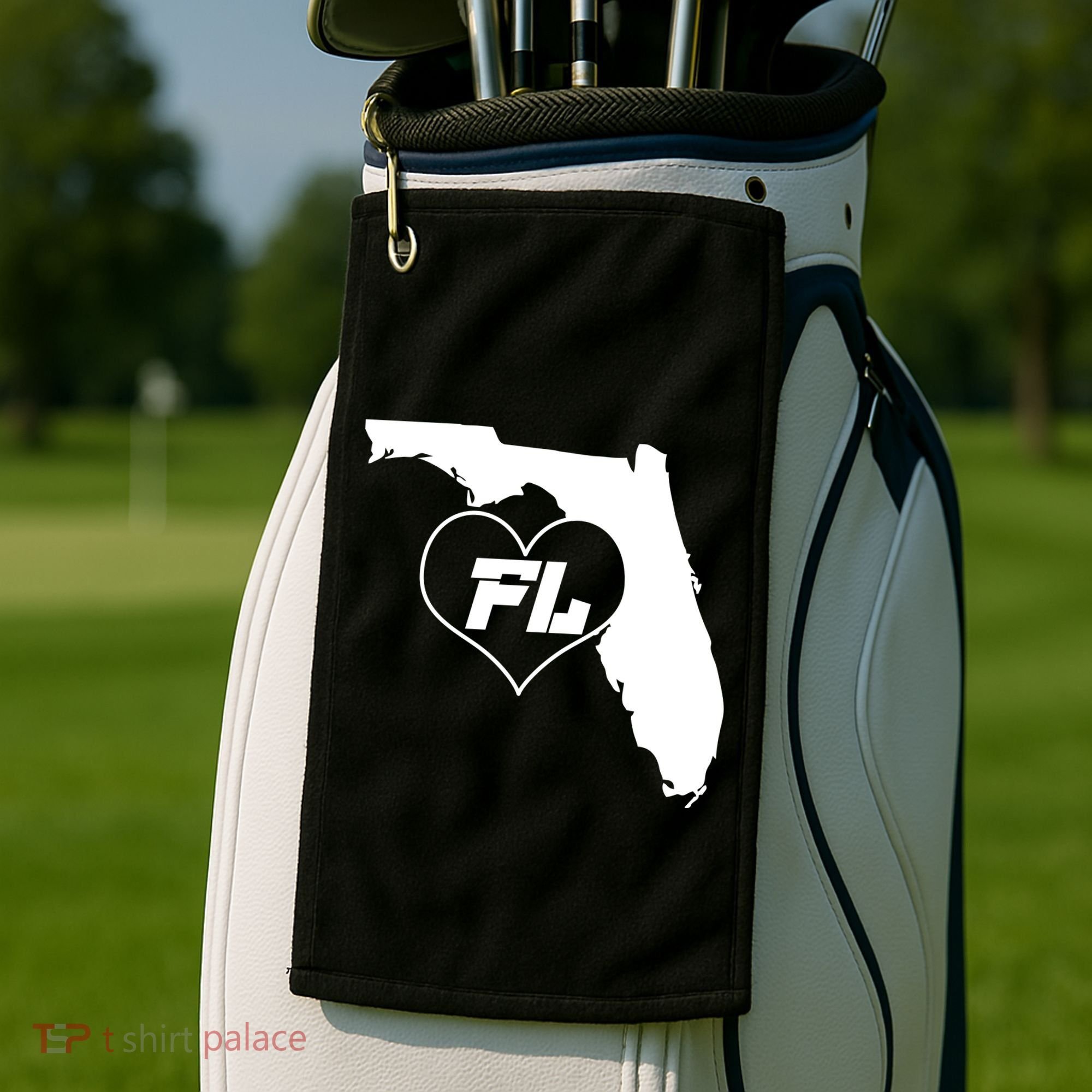 Florida State FL Heart Golf Towel