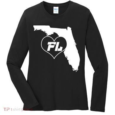 Florida State FL Heart Women's Long Sleeve Shirt