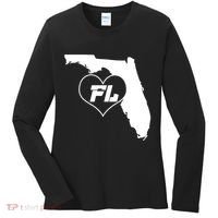Florida State FL Heart Women's Long Sleeve Shirt thumb 0