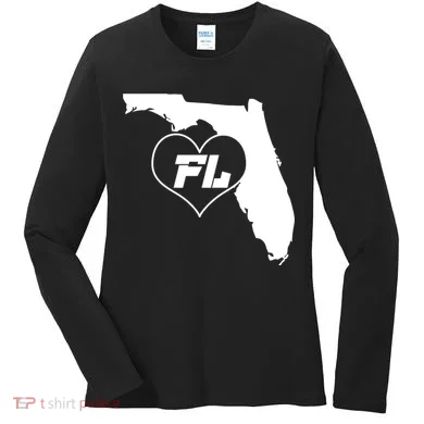 Florida State FL Heart Women's Long Sleeve Shirt