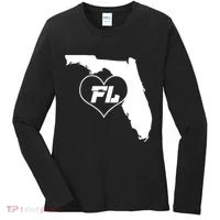 Florida State FL Heart Women's Long Sleeve Shirt thumb 0