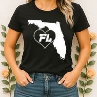 Florida State FL Heart Women's T-Shirt thumb 2