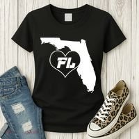 Florida State FL Heart Women's T-Shirt thumb 3