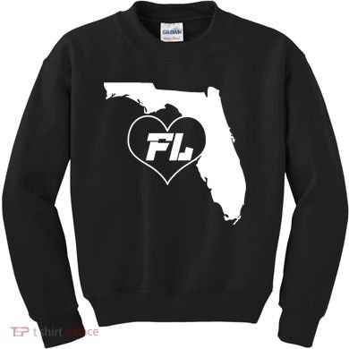 Florida State FL Heart Kids Sweatshirt