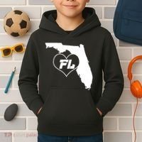 Florida State FL Heart Kids Hoodie thumb 2