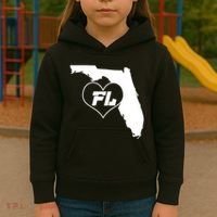 Florida State FL Heart Kids Hoodie thumb 3