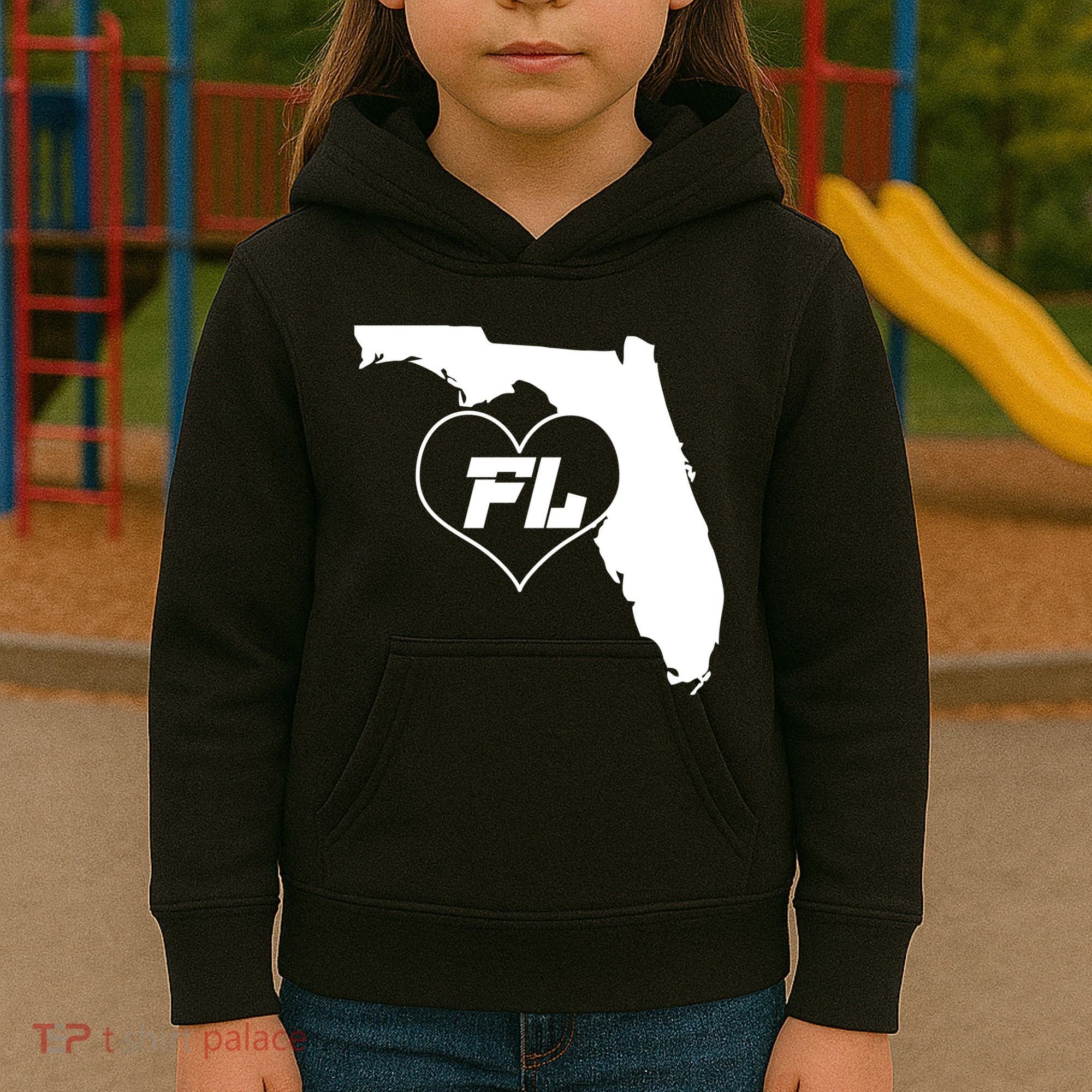Florida State FL Heart Kids Hoodie