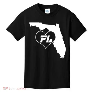 Florida State FL Heart Kids T-Shirt