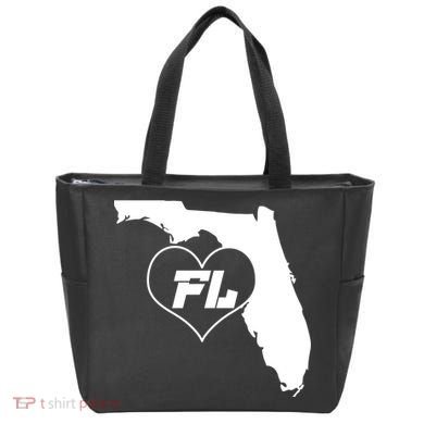 Florida State FL Heart Tote Bag