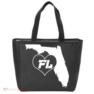 Florida State FL Heart Tote Bag