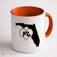 Florida State FL Heart Coffee Mug thumb 1