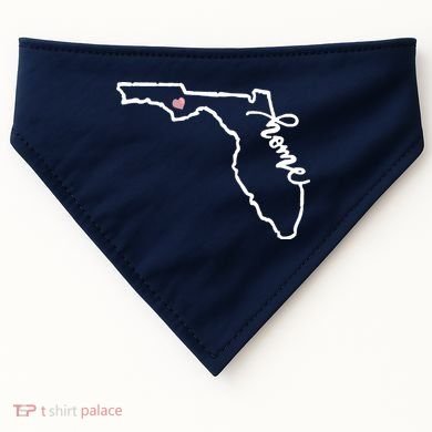Florida State Home Heart USA-Made Doggie Bandana