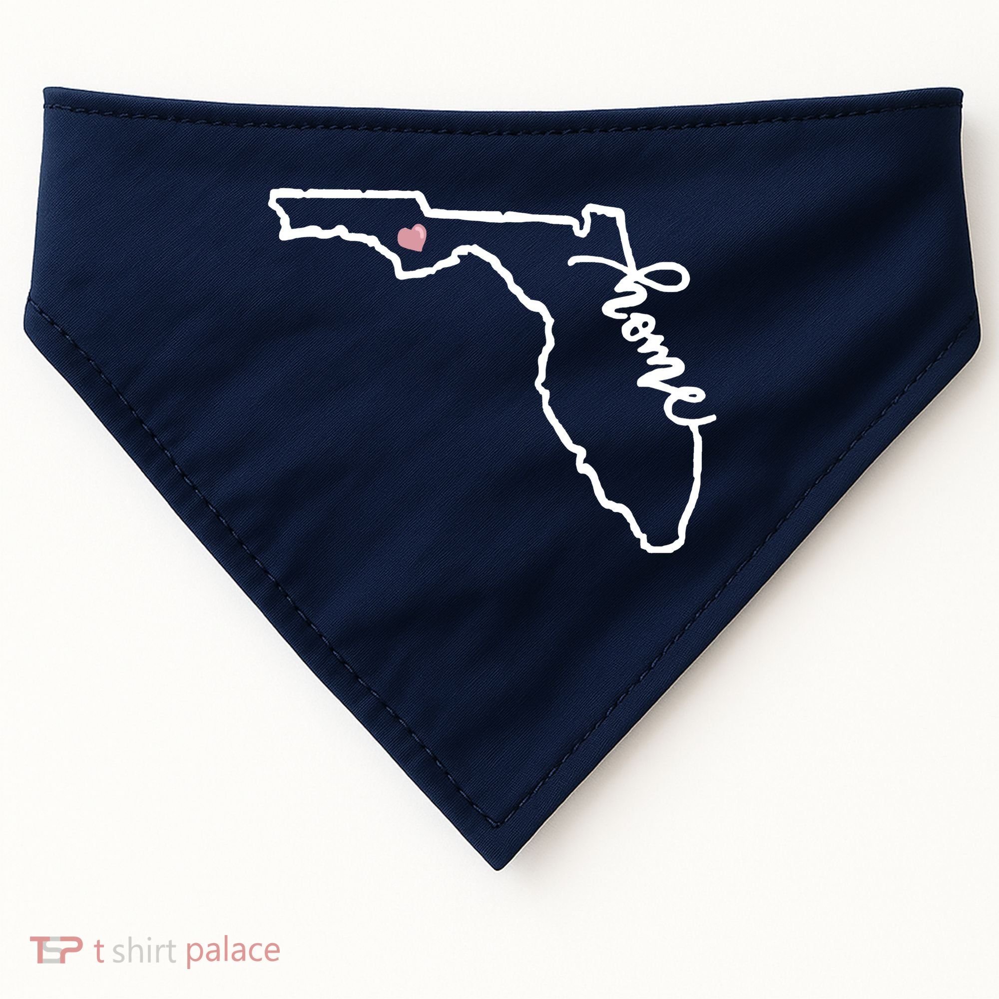 Florida State Home Heart USA-Made Doggie Bandana