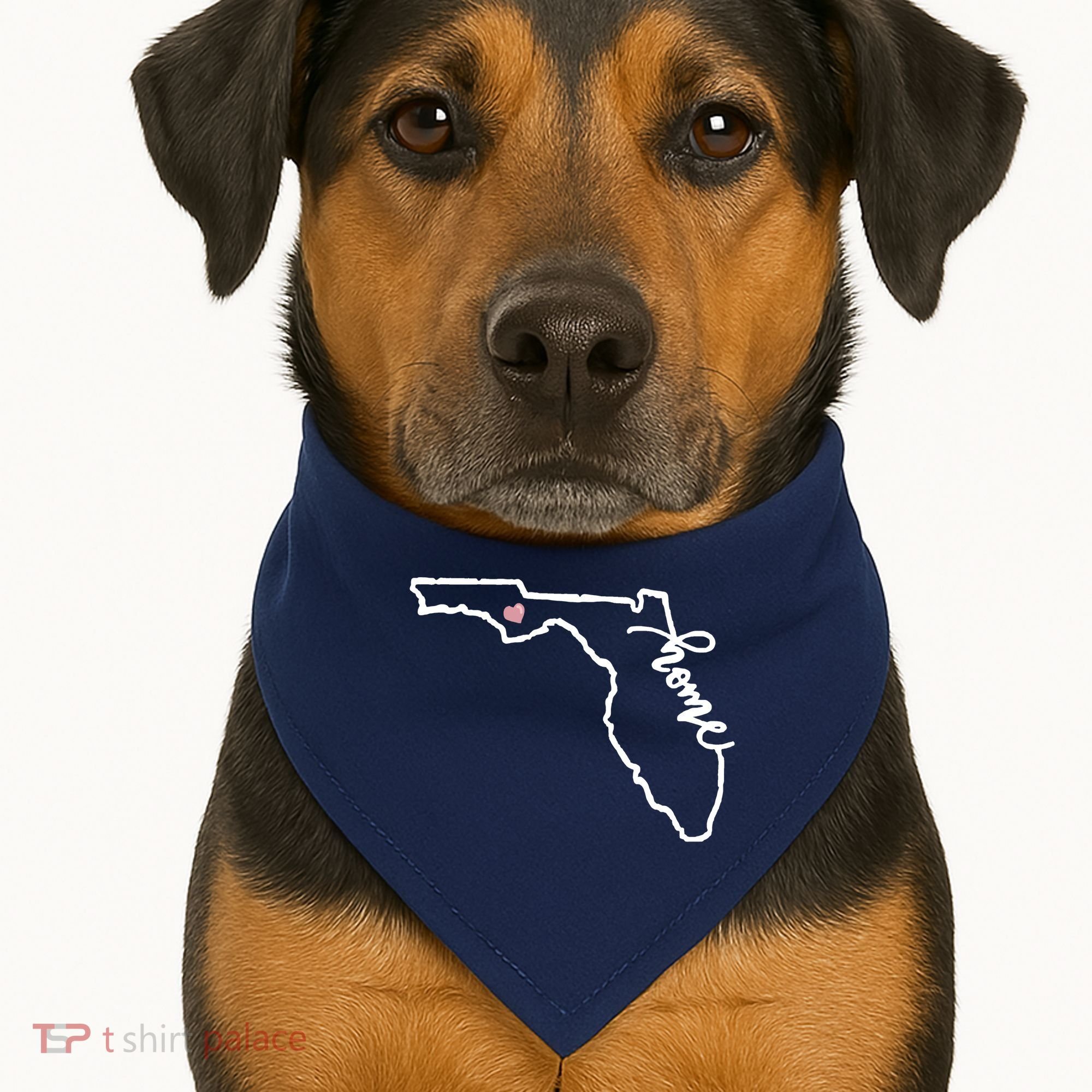 Florida State Home Heart USA-Made Doggie Bandana