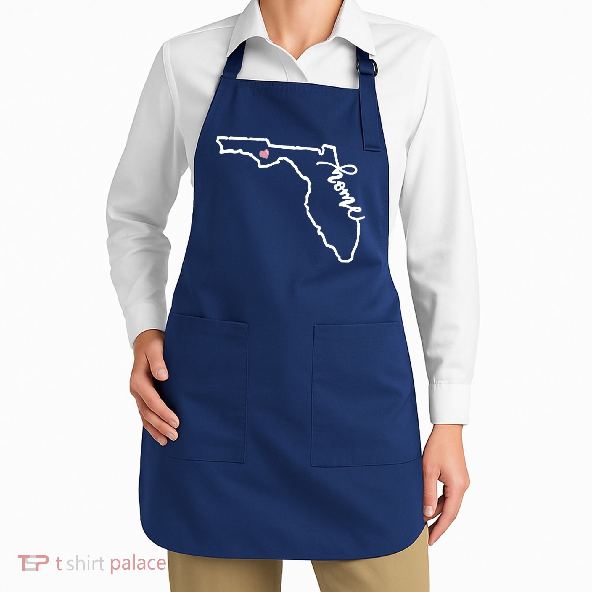 Florida State Home Heart Apron