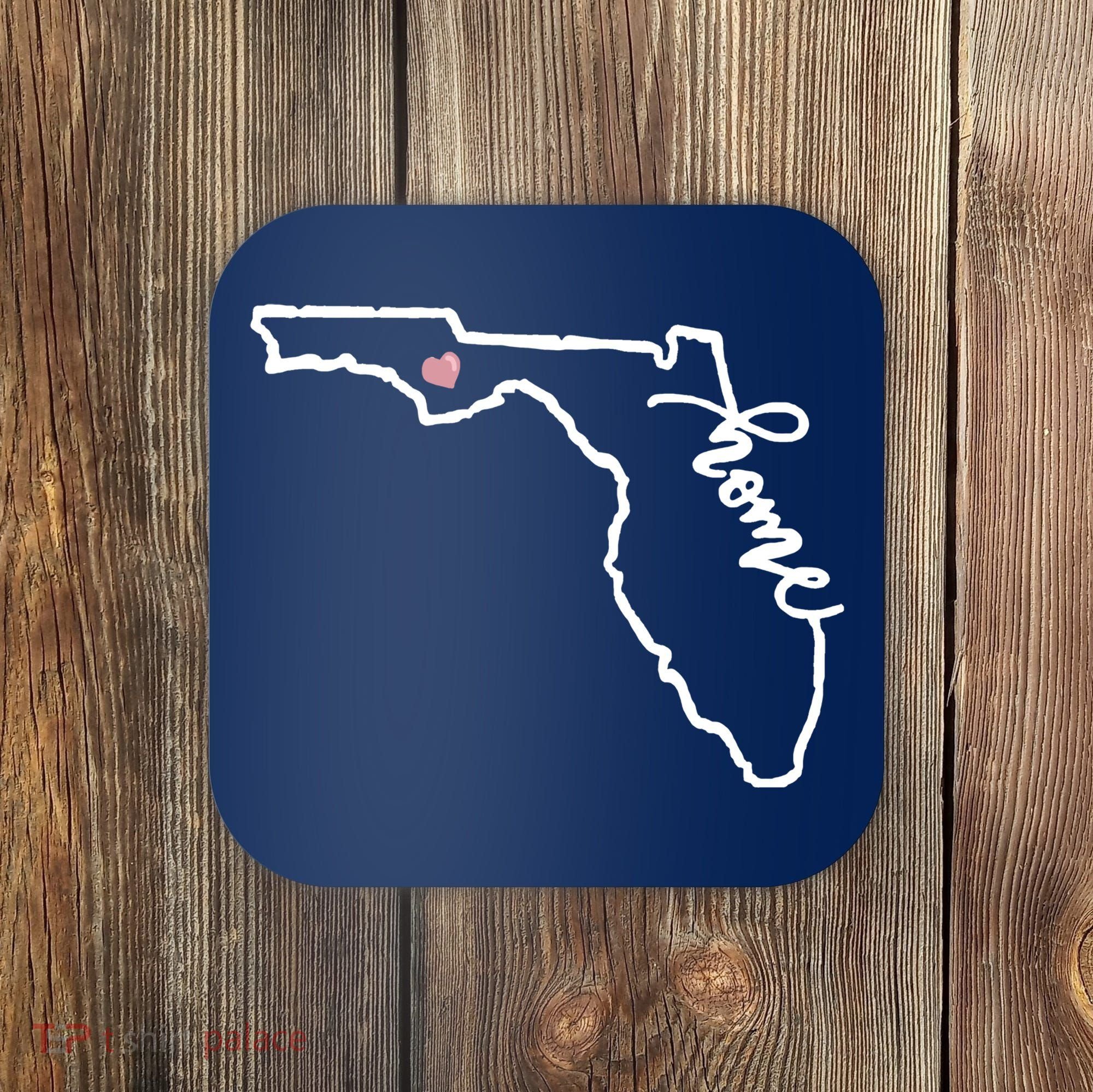 Florida State Home Heart Coaster