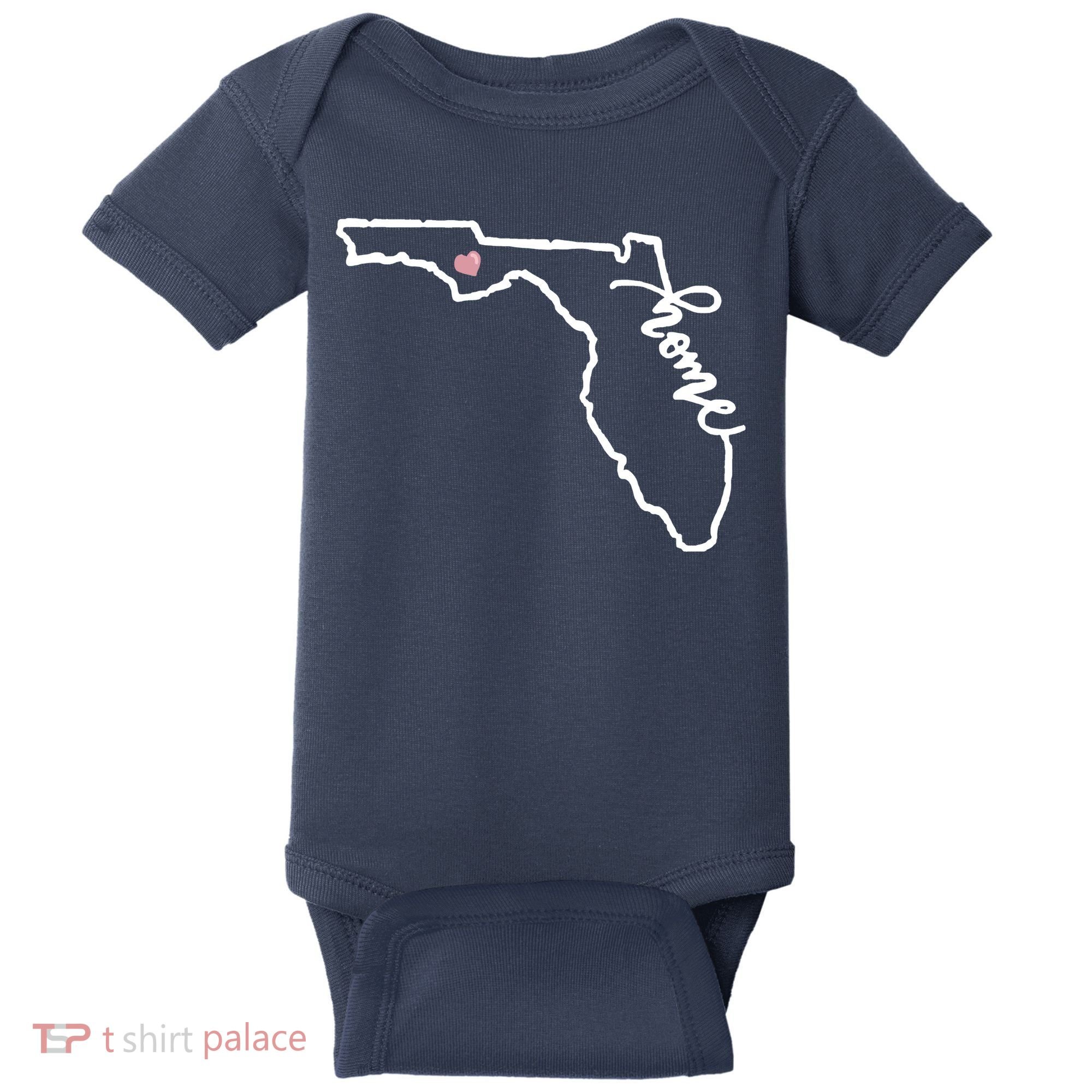 Florida State Home Heart Baby Bodysuit