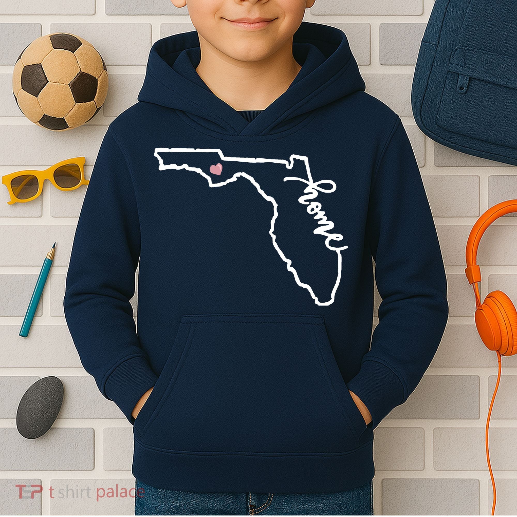 Florida State Home Heart Kids Hoodie