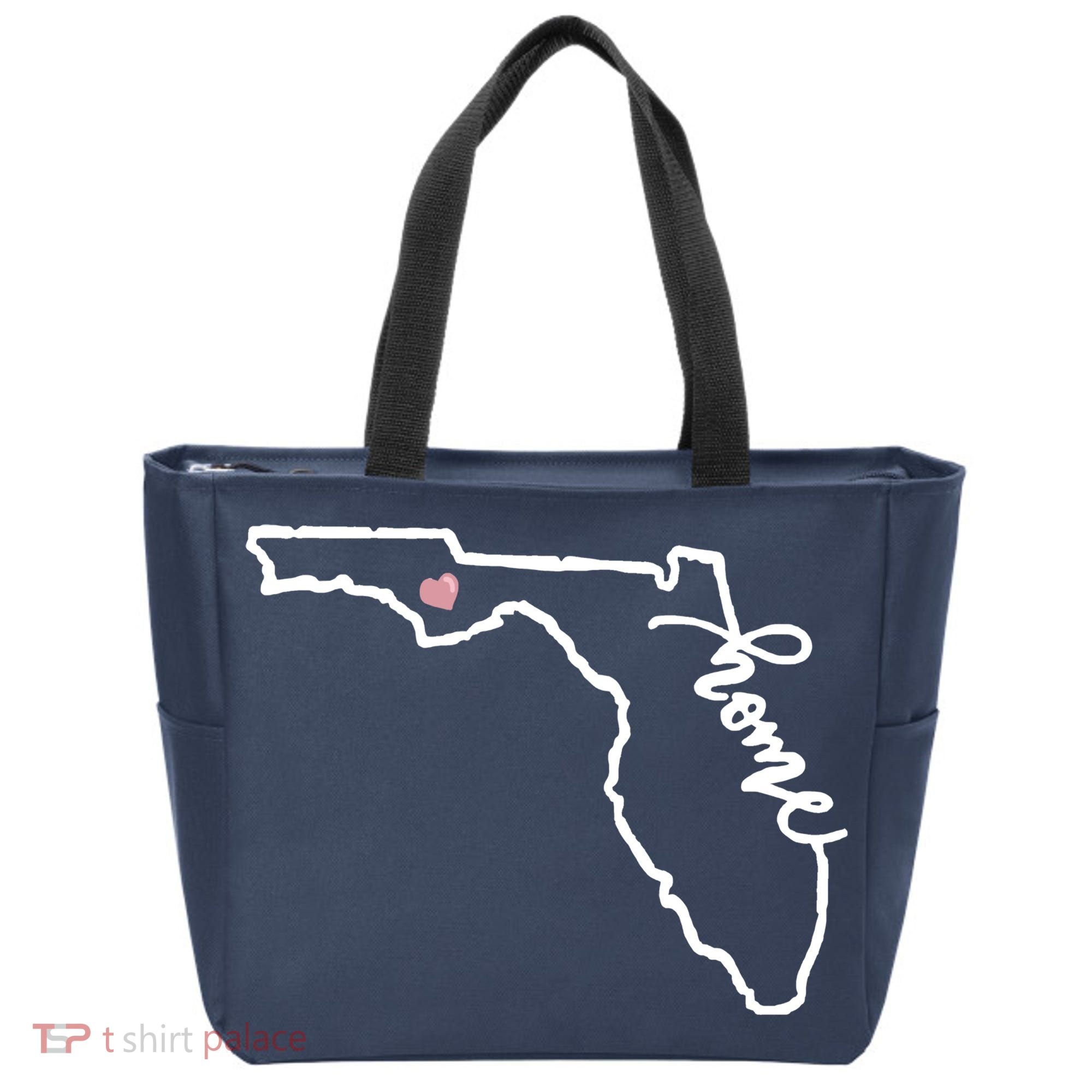 Florida State Home Heart Tote Bag