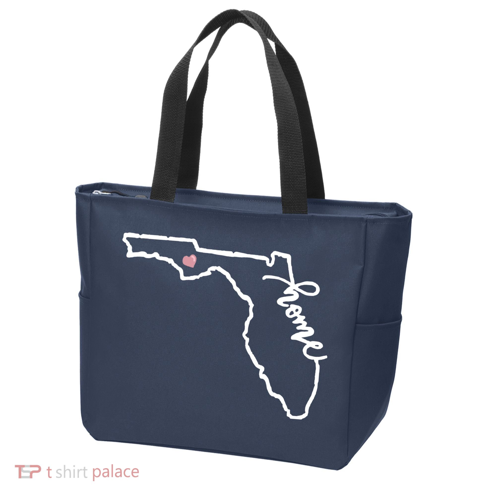 Florida State Home Heart Tote Bag