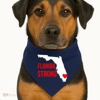 Florida Strong Hurricane Irma Support USA-Made Doggie Bandana thumb 1