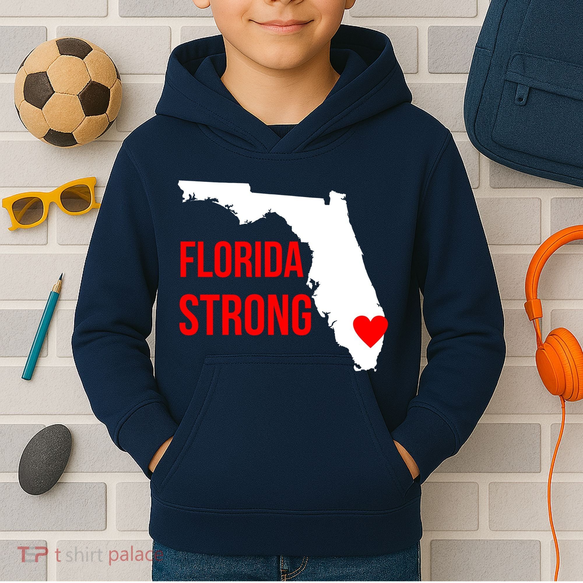 Florida Strong Hurricane Irma Support Kids Hoodie