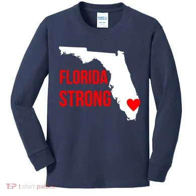 Florida Strong Hurricane Irma Support Kids Long Sleeve Shirt