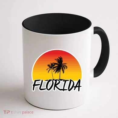 Florida Sunset Palm trees  Coffee Mug back