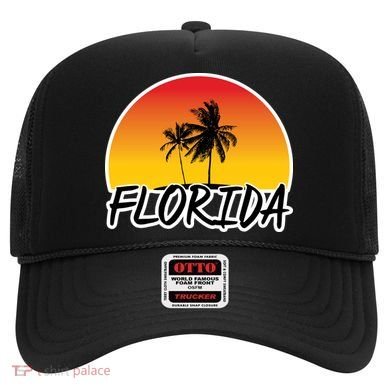 Florida Sunset Palm trees  Hat
