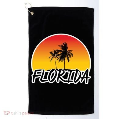 Florida Sunset Palm trees  Golf Towel